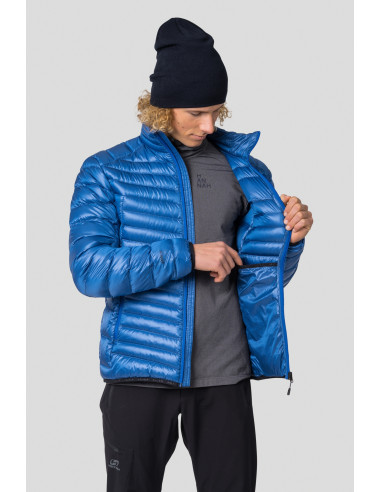 Men's mountain jacket ADRIUS princess blue stripe