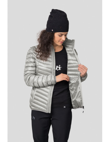 Ladies mountain jacket AYLA light gray stripe