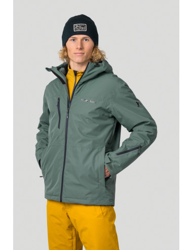Men's ski jacket DEYTON dark forest