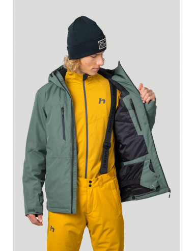 Men's ski jacket DEYTON dark forest