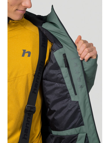 Men's ski jacket DEYTON dark forest