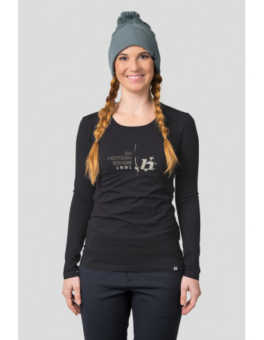 Ladies everyday T-shirt, L / S ELARA anthracite