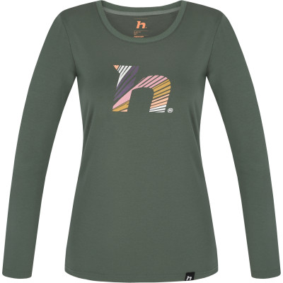 Sieviešu T-krekls ar piedurknēm ikdienai ELARA laurulapu