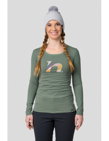 Ladies everyday T-shirt, L / S ELARA laurel wreath