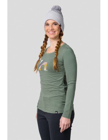 Ladies everyday T-shirt, L / S ELARA laurel wreath