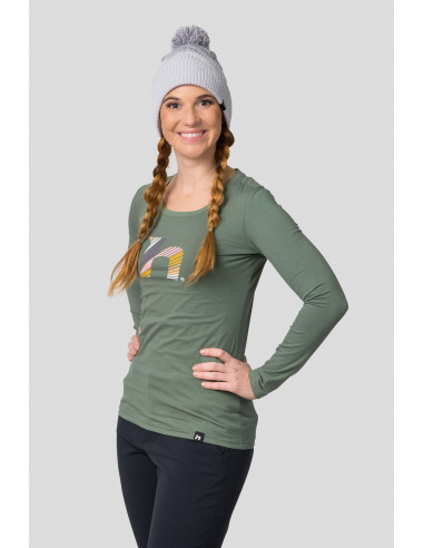 Ladies everyday T-shirt, L / S ELARA laurel wreath