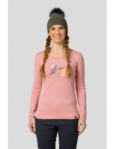 Ladies everyday T-shirt, L / S ELARA rose tan