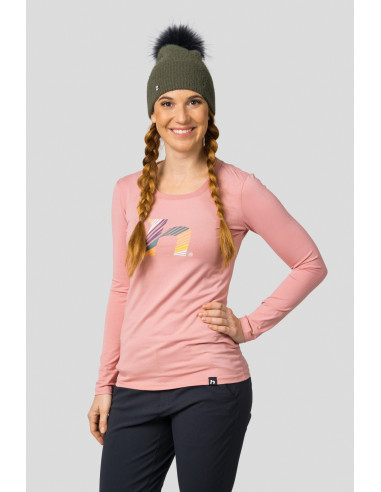 Ladies everyday T-shirt, L / S ELARA rose tan