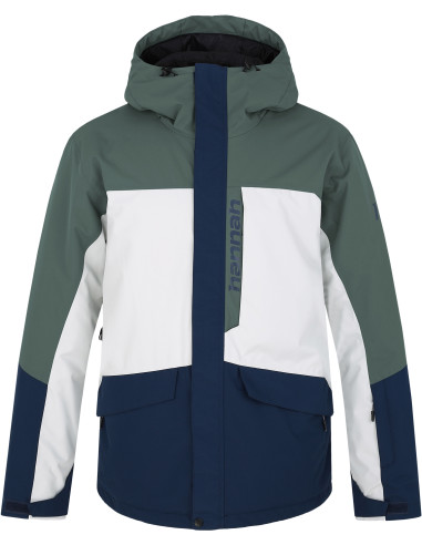 Men's ski jacket GAROW dark forest / dress blues