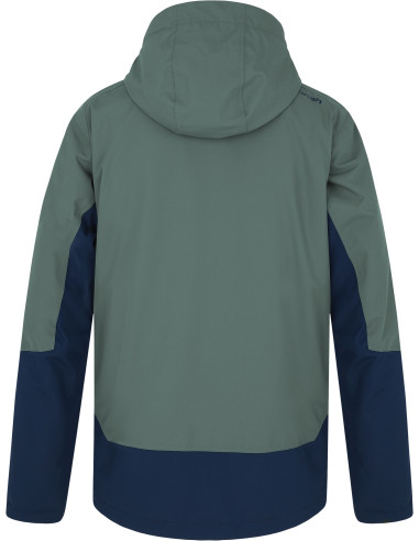 Men's ski jacket GAROW dark forest / dress blues