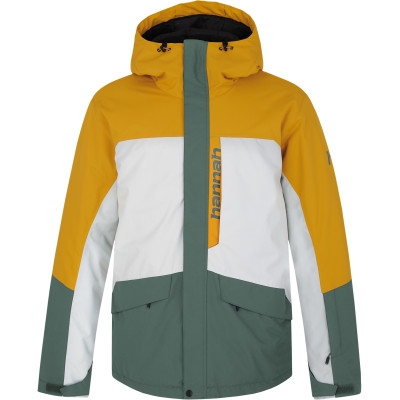 Men's ski jacket GAROW golden yellow / dark forest