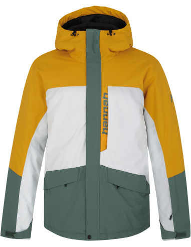 Men's ski jacket GAROW golden yellow / dark forest