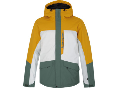 Men's ski jacket GAROW golden yellow / dark forest