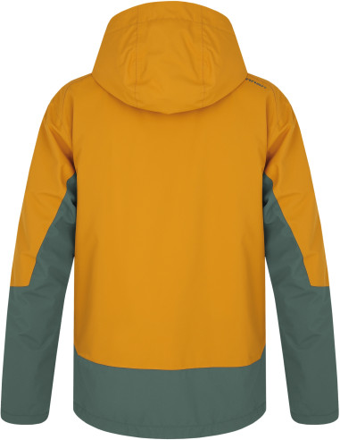 Men's ski jacket GAROW golden yellow / dark forest