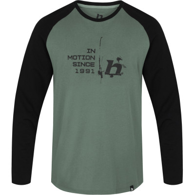 Men's everyday T-shirt, L / S HANES laurel wreath / anthracite