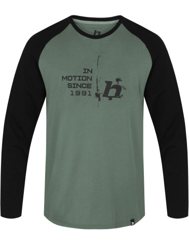 Men's everyday T-shirt, L / S HANES laurel wreath / anthracite