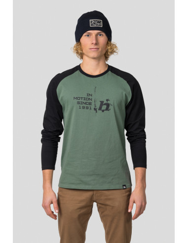 Men's everyday T-shirt, L / S HANES laurel wreath / anthracite