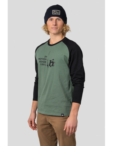 Men's everyday T-shirt, L / S HANES laurel wreath / anthracite