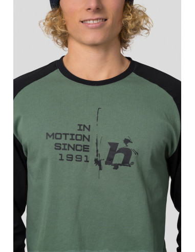 Men's everyday T-shirt, L / S HANES laurel wreath / anthracite