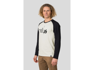 Men's everyday T-shirt, L / S HANES light gray / anthracite