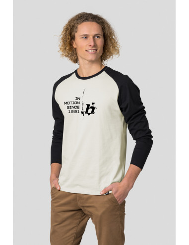 Men's everyday T-shirt, L / S HANES light gray / anthracite