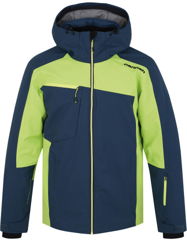 Men's ski jacket KELTON midnight navy / lime green