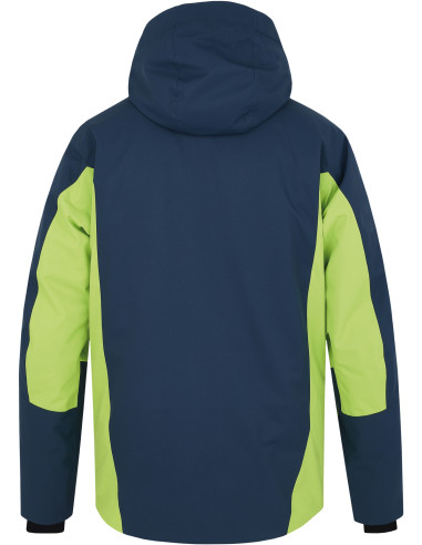 Men's ski jacket KELTON midnight navy / lime green