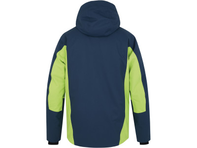 Men's ski jacket KELTON midnight navy / lime green