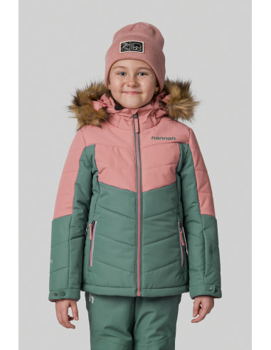 Kid's jacket LEANE JR rosette / dark forest