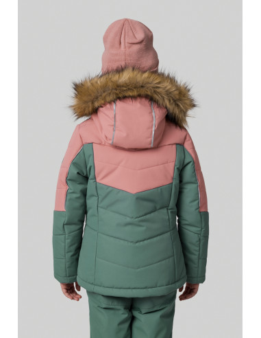 Kid's jacket LEANE JR rosette / dark forest