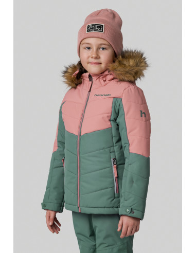 Kid's jacket LEANE JR rosette / dark forest