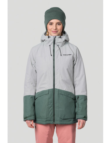 Ladies ski jacket MALIKA II dawn blue / dark forest