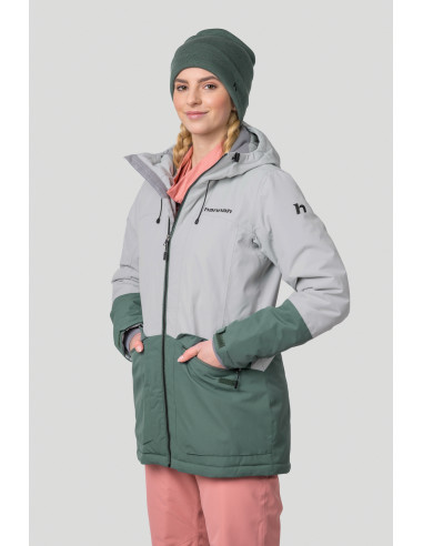 Ladies ski jacket MALIKA II dawn blue / dark forest