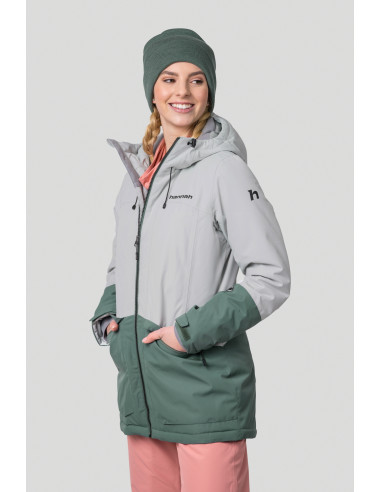 Ladies ski jacket MALIKA II dawn blue / dark forest