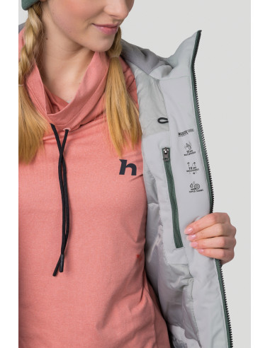 Ladies ski jacket MALIKA II dawn blue / dark forest