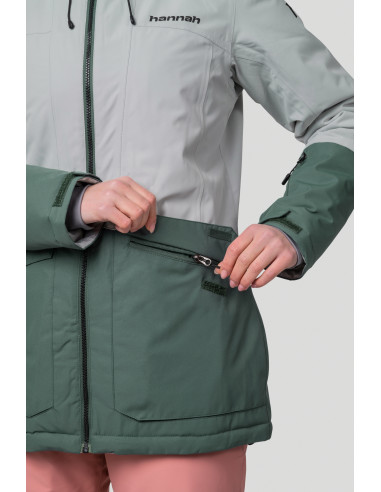 Ladies ski jacket MALIKA II dawn blue / dark forest