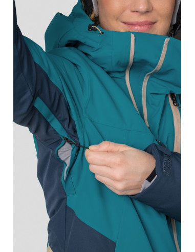 Ladies ski jacket NAOMI tile blue / midnight navy