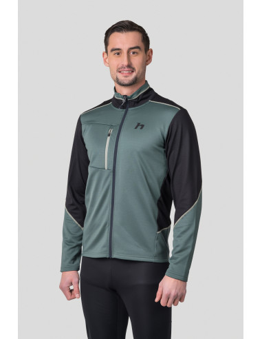 Men's ski sweatshirt TARIQ dark forest