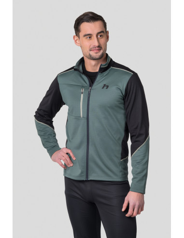 Men's ski sweatshirt TARIQ dark forest