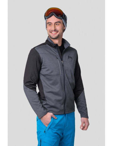 Men's ski sweatshirt TARIQ dark gray mel