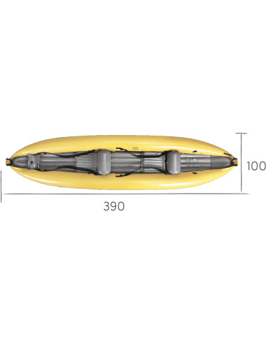Inflatable kayak K2 yellow