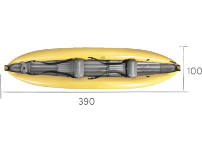Inflatable kayak K2 yellow
