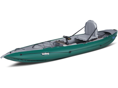 Inflatable fishing boat HALIBUT dark green