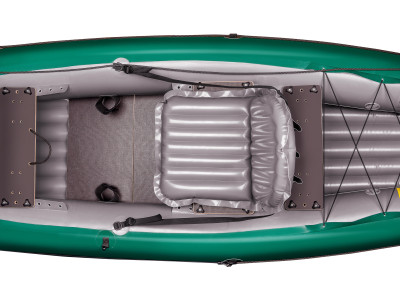 Inflatable fishing boat HALIBUT dark green