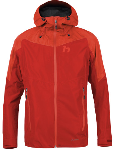 Ladies alpine trekking jacket ABIGAIL molten lava / cherry tomato