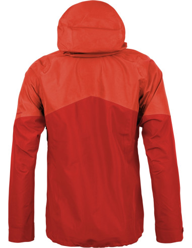 Ladies alpine trekking jacket ABIGAIL molten lava / cherry tomato