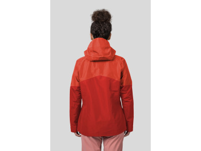 Ladies alpine trekking jacket ABIGAIL molten lava / cherry tomato
