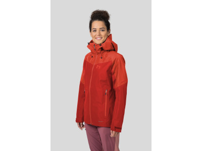 Ladies alpine trekking jacket ABIGAIL molten lava / cherry tomato