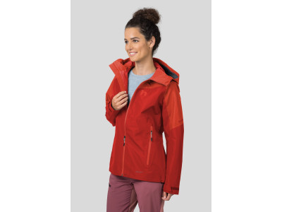 Ladies alpine trekking jacket ABIGAIL molten lava / cherry tomato