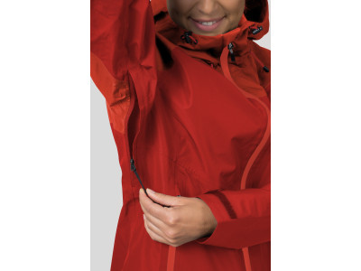 Ladies alpine trekking jacket ABIGAIL molten lava / cherry tomato